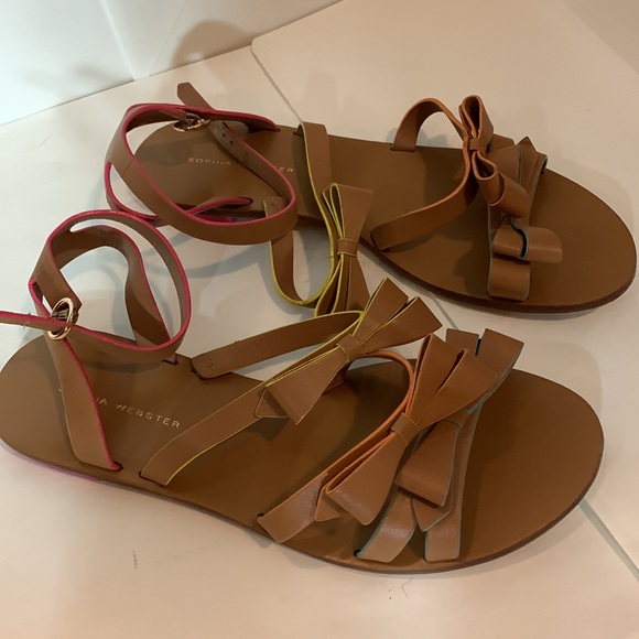 SOPHIA WEBSTER - SAMARA FLAT BOW-DETAIL SANDAL - Picture 2 of 5